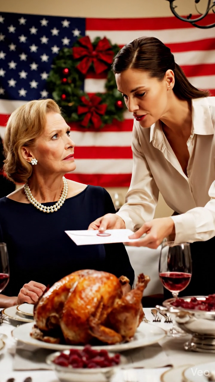 Na Díkuvzdání večeře, moje dcera v právu náhle oznámila,